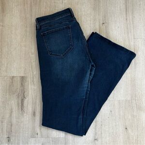 Mavi Women’s Dark Blue Peace Mid Rise Flare Jeans